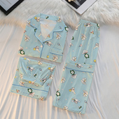 三件套家居服送闺蜜 舒适休闲学生短袖 夏季 甜美清新卡通睡衣女薄款