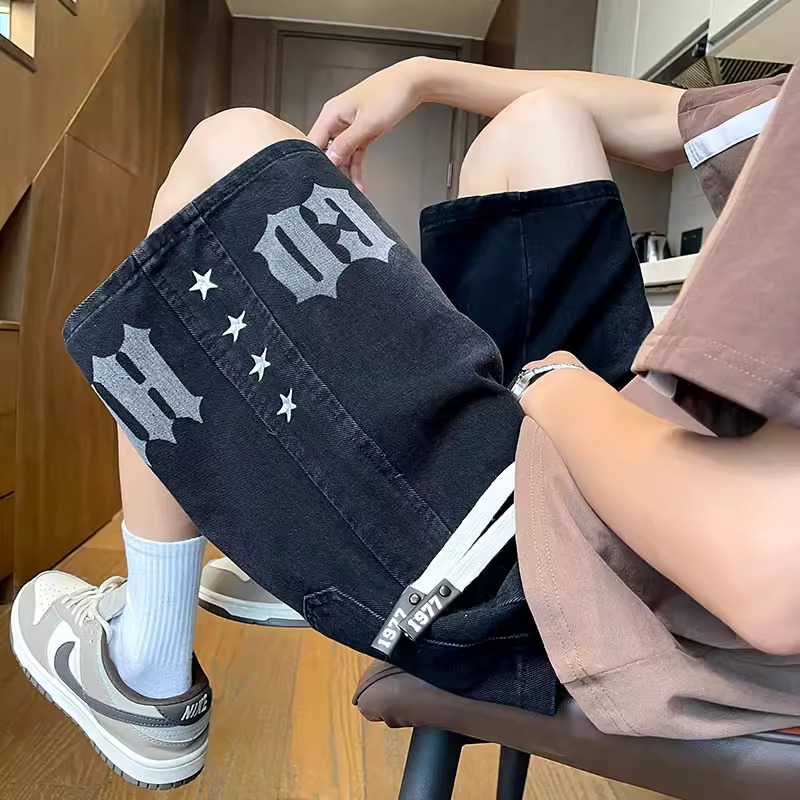 不起球不褪色薄款牛仔短裤