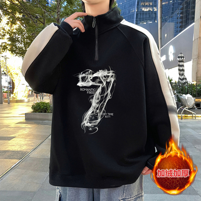 不起球不褪色加绒加厚长袖卫衣