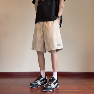 夏季薄款冰丝短裤男孩初高中学生休闲裤青少年大童帅气五分裤子潮