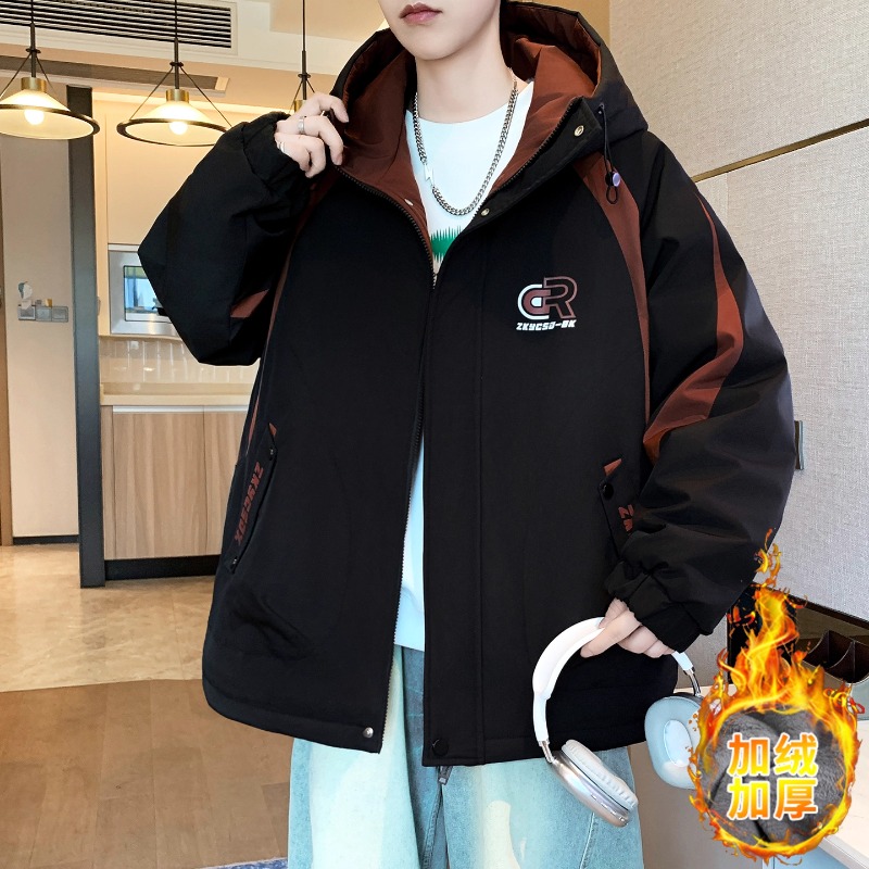不起球不褪色加绒加厚夹克外套
