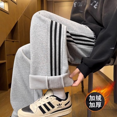 不起球不褪色加绒加厚长裤子