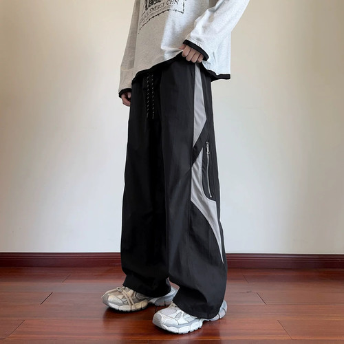 不起球不褪色宽松直筒长裤子