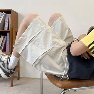 夏季薄款冰丝短裤男孩青少年学生潮流帅气大童凉感速干五分中裤子