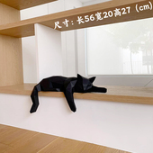 午后想无慵懒 猫咪无所事事躺在那里手工DIY纸艺立体纸模ins风格