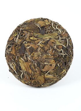 2022年纯日晒老白茶 秋寿眉 一级寿眉松压胖胖饼100克