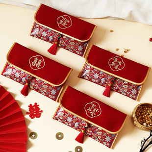 刺绣布艺红包封2025款万里挑一高档利是封红包结婚父母改口费万元