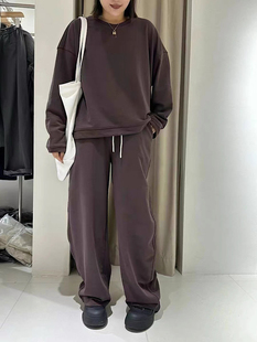 6965宽松版 2024秋季 长袖 阔腿裤 棉T恤卫衣 高级柔软两件运动套装