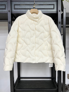 高级轻薄90白鸭绒羽绒服8571泡芙小个子女宽松保暖短外套2024秋冬