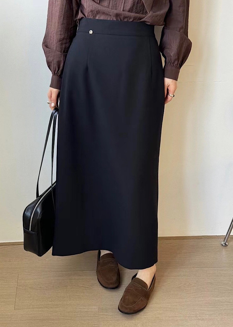 贝壳扣亮片A字西装半身裙女110设计感松紧腰修身气质包臀2025春季