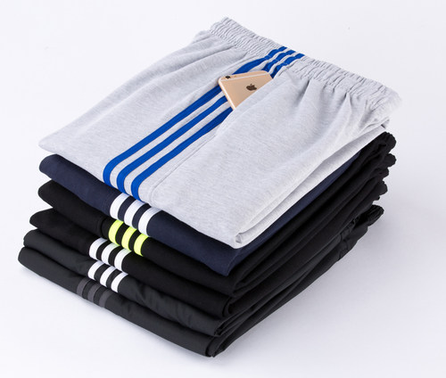 包邮三条杠纯棉休闲水运动裤