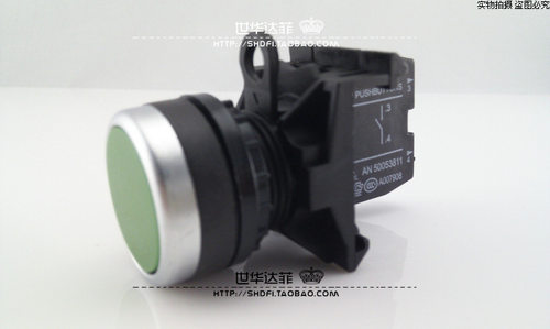上海天逸22mm普通按钮自复位按钮TH型船用湿热型LA42P-10 G绿色