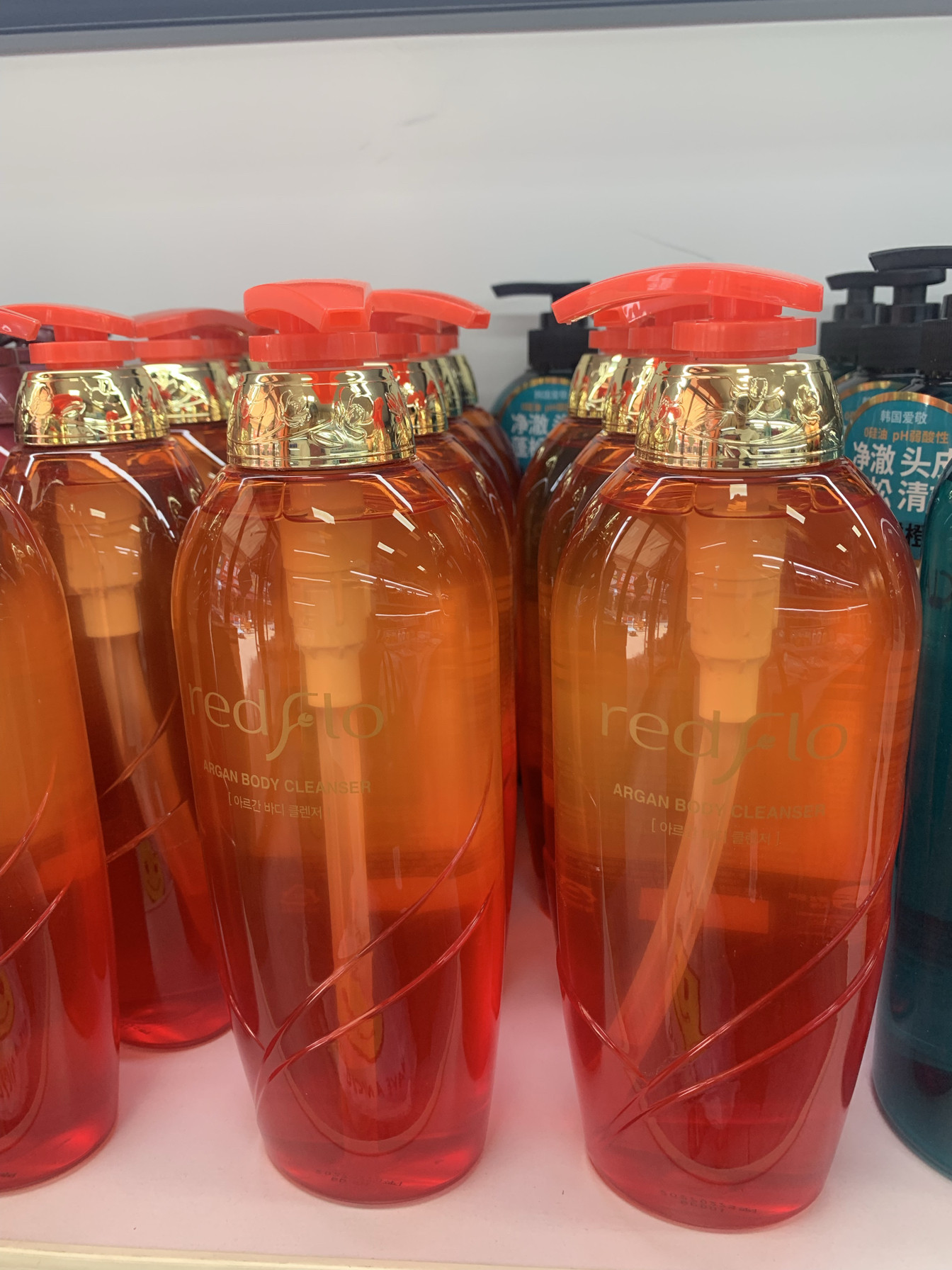 韩国所望红花牌山茶籽洗发露 洗发水750ml 阿尔干沐浴露