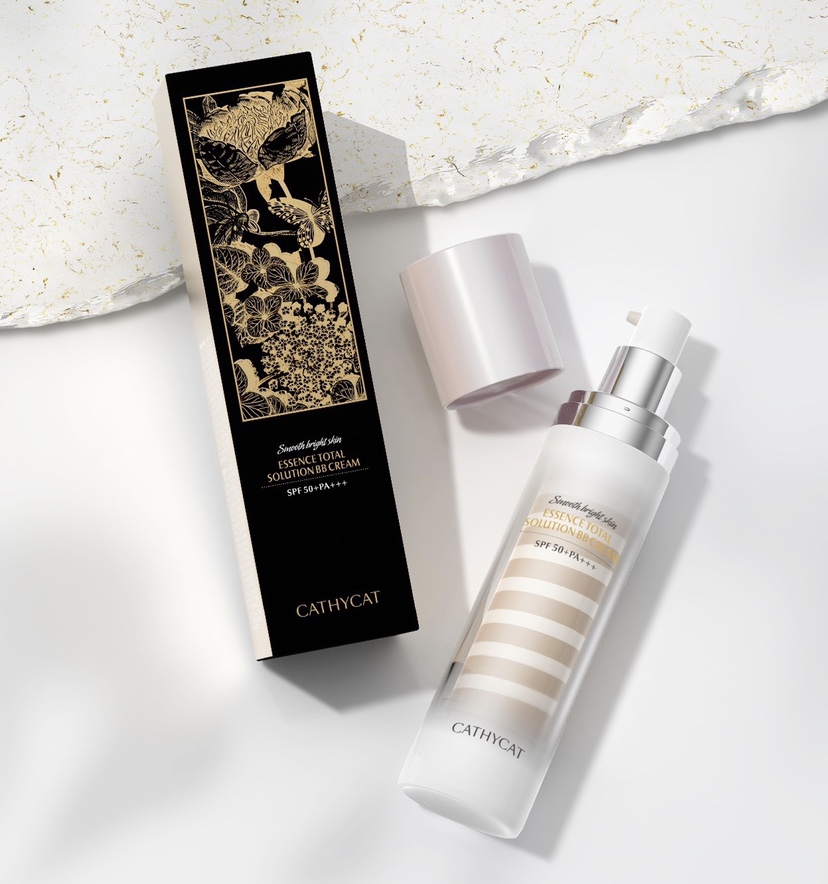 cathy cat黑猫BB遮暇效果spf50不油腻 不脱妆绿盒精华bb化妆品