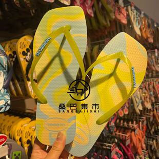 26新款havaianas哈瓦那防滑slim细带方头夹脚沙滩凉鞋女人字拖鞋