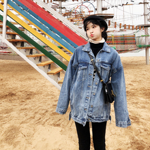 外套牛仔服宽松学生BF原宿慵懒风夹克oversize 春款 2019年新款 女装