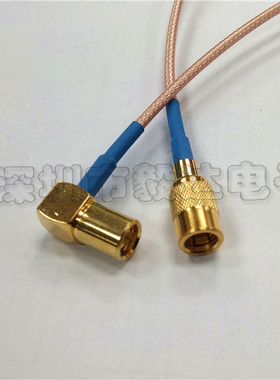 RG179军工线缆75欧姆SMB母头转SMB母头90度弯头SMBKW纯铜正品1M