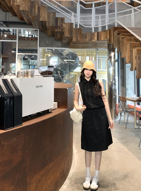 BOOMLIMIT 双口袋抽绳松紧腰基础款a摆百搭运动半裙