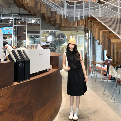 BOOM中长款a摆休闲运动基础半裙