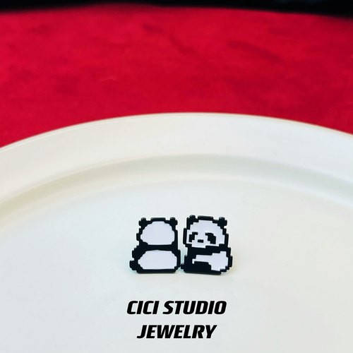 cici新款创意复古马赛克耳钉