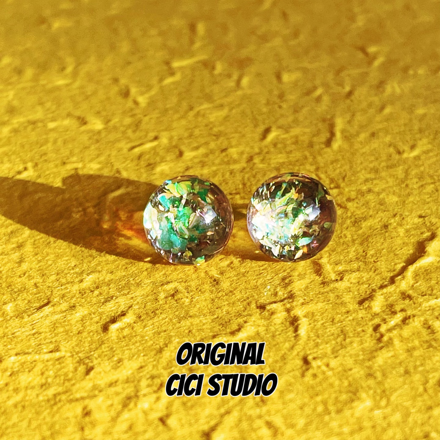 CICI STUDIO小众梦幻光影渐变精工炫彩彩色耳钉透明圆球耳饰礼物,饰品/流行首饰/时尚饰品新,耳钉,淘宝优惠券,粉丝福利购,淘宝优惠卷