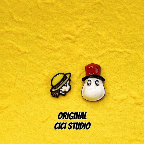 CICI STUDIO小众精工可爱卡通漫画姆明耳钉女甜美个性多巴胺耳饰