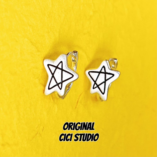 CICISTUDIO甜酷朋克星星耳环
