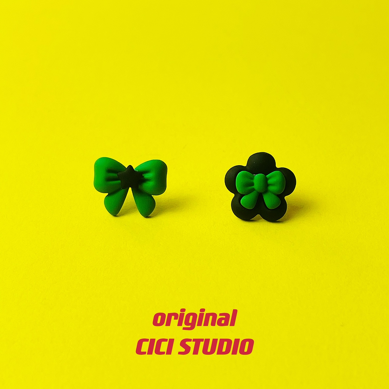 立体花朵蝴蝶结耳钉小众女