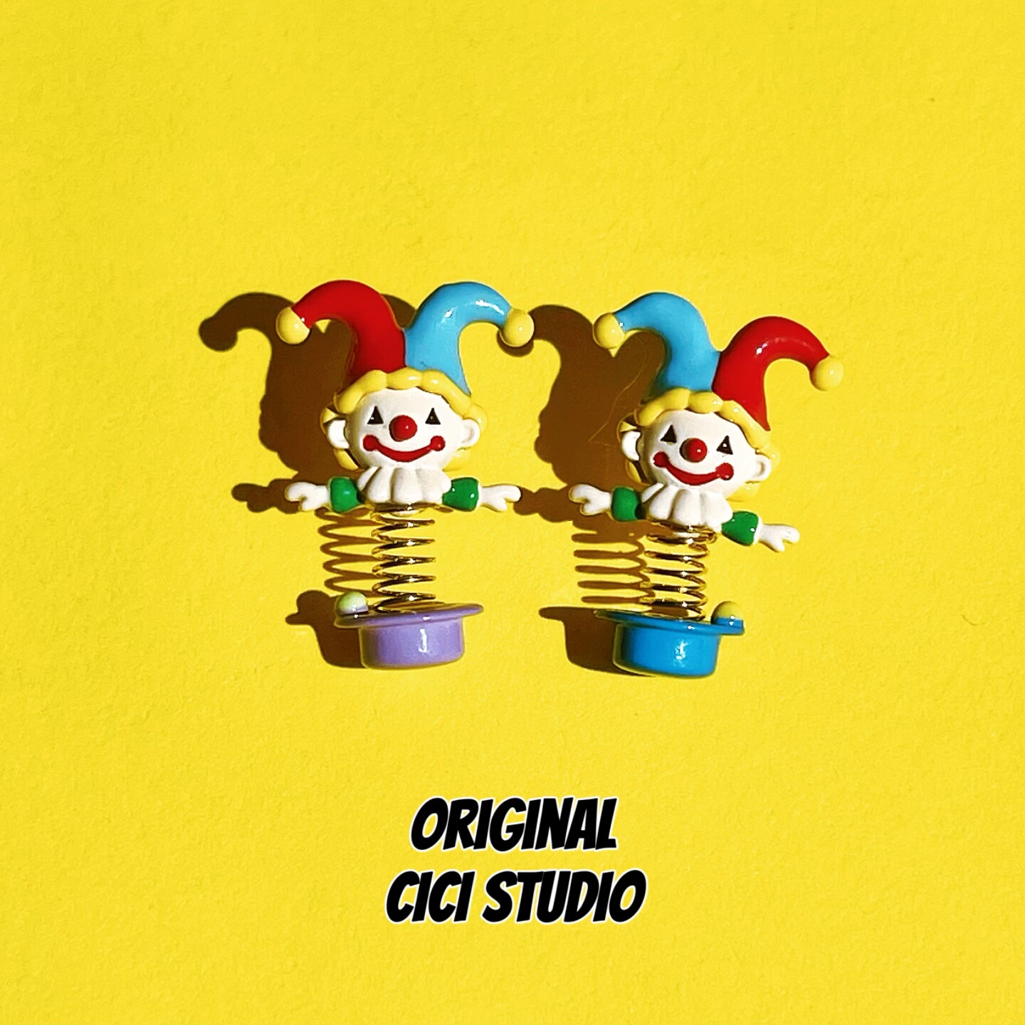 CICI STUDIO小众个性潮流弹簧小丑耳钉女ins精工轻奢时髦耳环礼物,饰品/流行首饰/时尚饰品新,耳环,淘宝优惠券,粉丝福利购,淘宝优惠卷