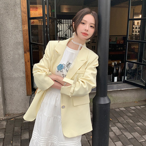 2025春秋时尚袖口蝴蝶结宽松西装 B127A-6718-P135K208，女装西装，浙宝127A