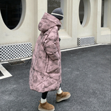 2025炸街款印染长款羽绒服女B127A-8030-P355K533，女装羽绒服，浙宝127A