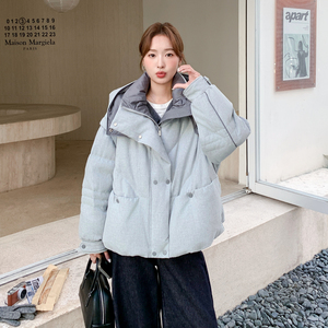 2025冬季灰色连帽羽绒服女B127A-8021-P285K428