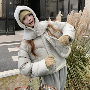 2025 設(shè)計(jì)感針織帽流行羽絨服女 B127A-8035-P325K488圖片