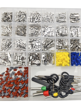 660个盒装1-6.3mm汽车连接器销端子套件带橡胶密封塞汽车电线端子