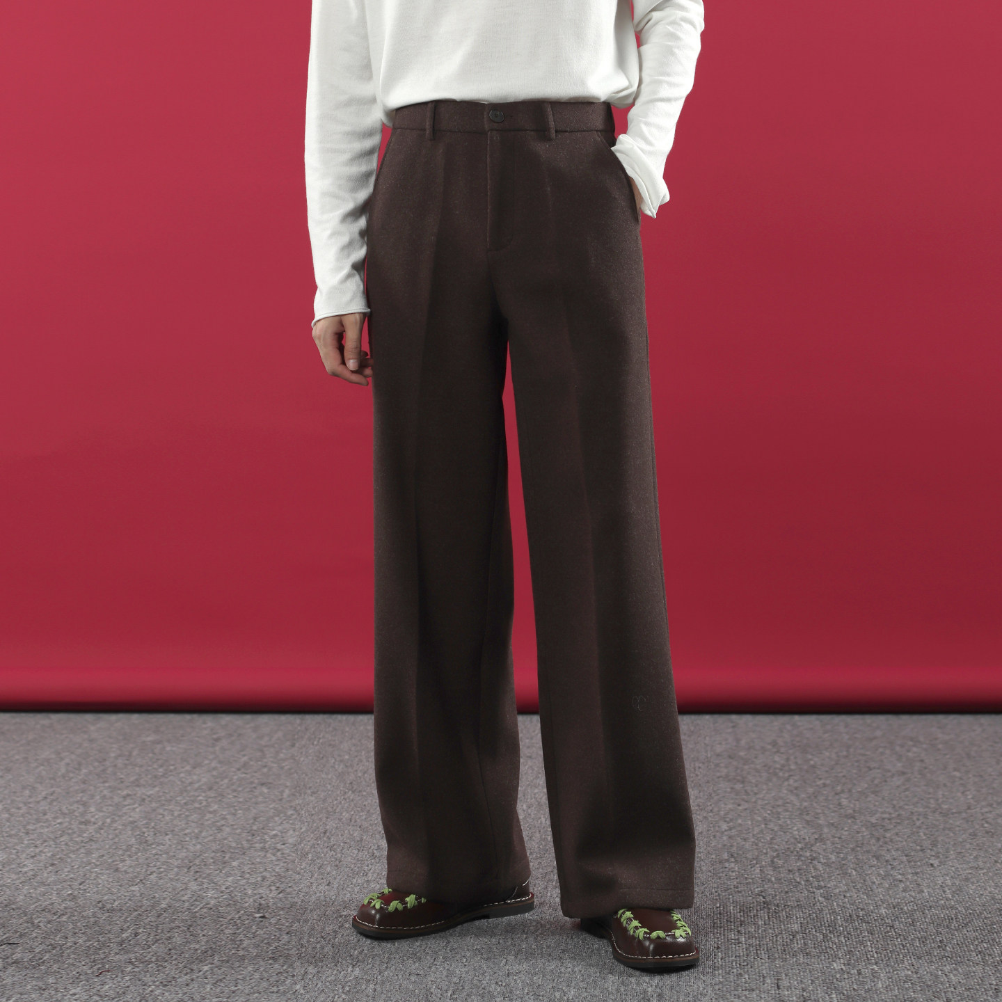 TRHOMME2025冬季新款毛呢西裤