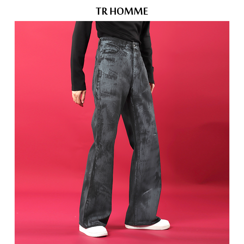 TRHOMME显高显瘦微喇叭牛仔裤