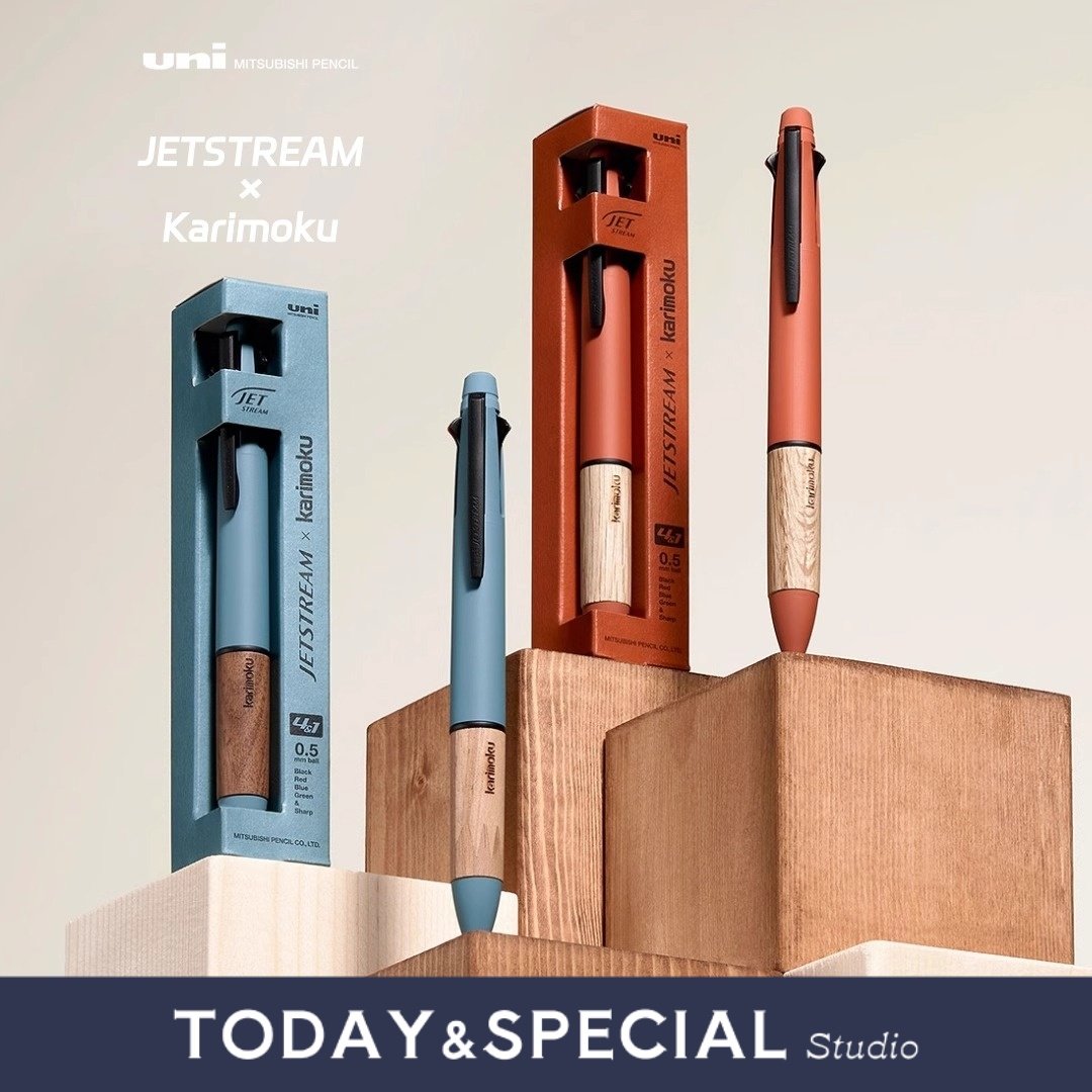 日本三菱MSXE5多功能笔JETSTREAM圆珠笔4+1四色中油笔竹子材质ins