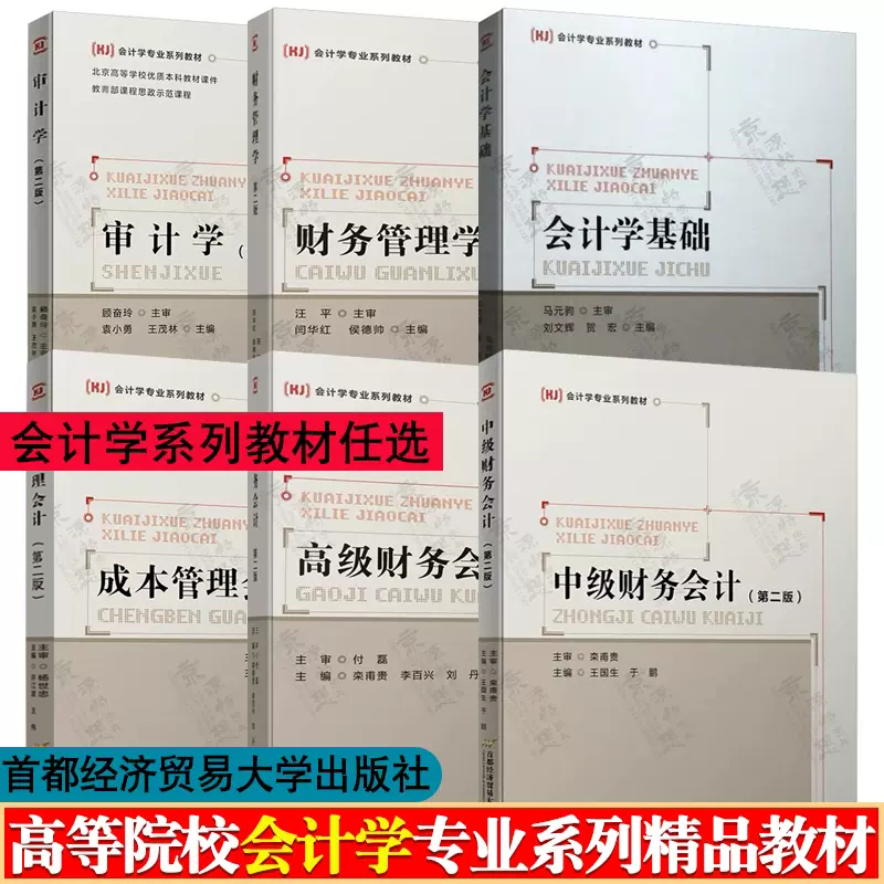 财务管理学第二版闫华红中级/高级财务会计王国生栾甫贵审计学袁小勇会计学基础刘文辉成本管理会计许江波会计学教材