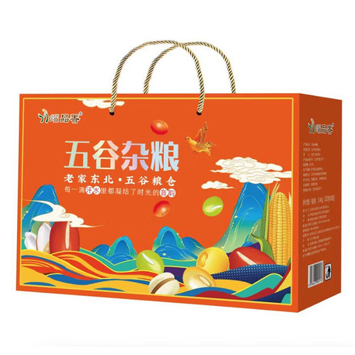 熠品香 五谷杂粮礼盒 8种粗粮组合 春节年货大礼包 2400g