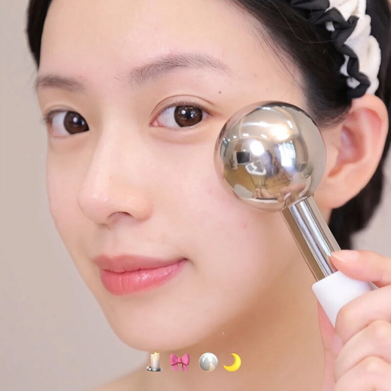 美容院专用！不锈钢冰波美容球冰敷美容仪冰肌球按摩眼部面部冰勺