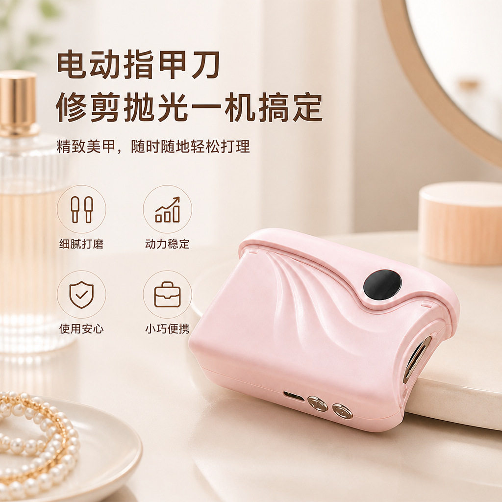 多功能家用电动美甲刀全自动磨甲器安全修剪器成人儿童老人通用