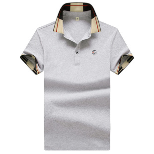 短袖 polo衫 韩版 夏季 时尚 男士 修身 潮流青年休闲翻领百搭上衣 新款