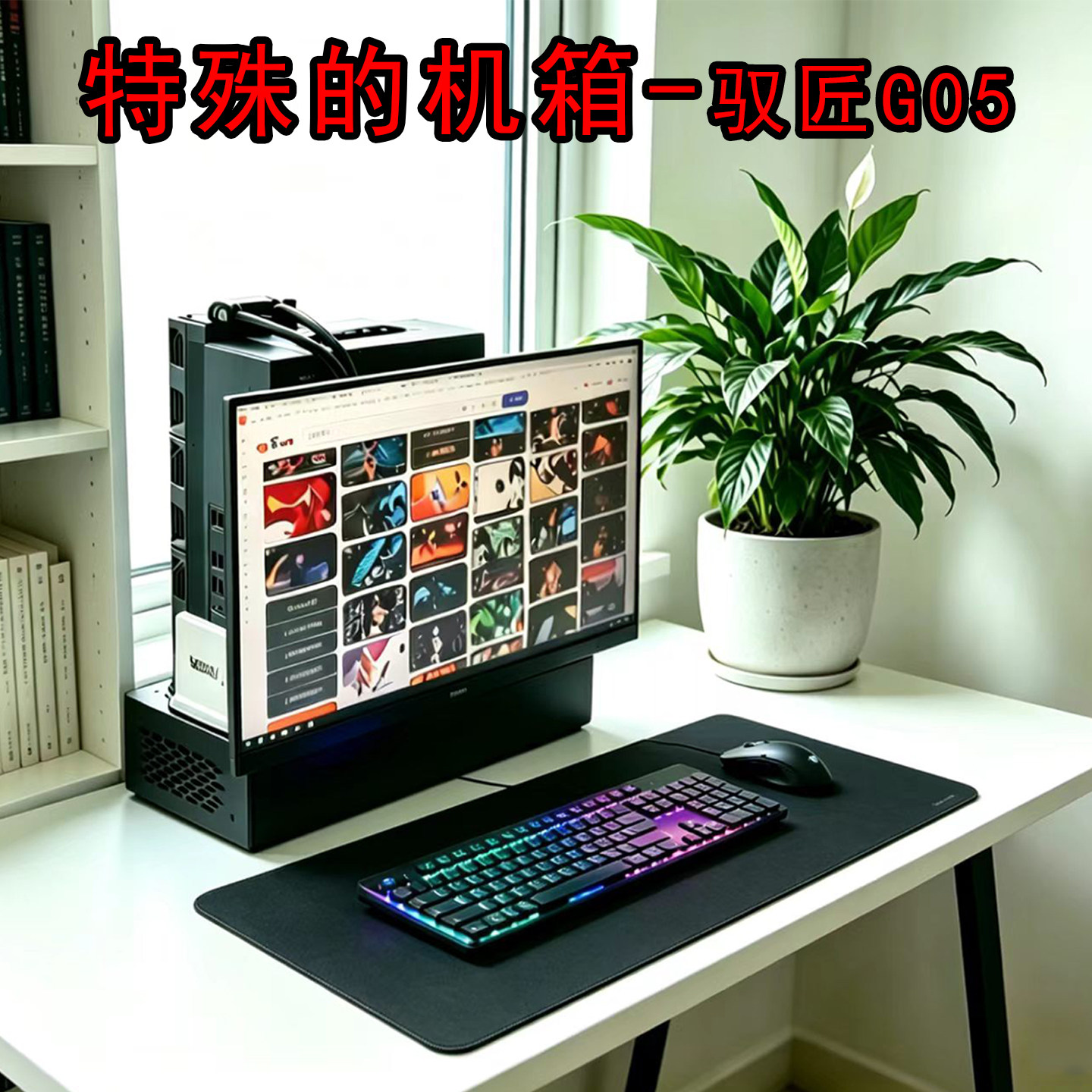 24寸27寸32寸便携带屏幕机箱360水冷便携手提电脑机箱