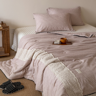 无印日式 全棉夏被子棉麻空调被纯棉被芯棉被夏凉被学生宿舍夏被