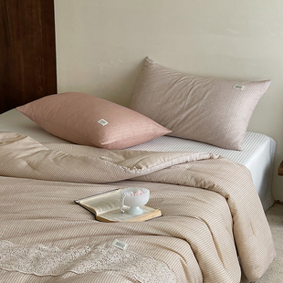 小义優品全棉双层纱大豆被子纯棉夏被芯棉被皱皱纱超柔春秋夏凉被