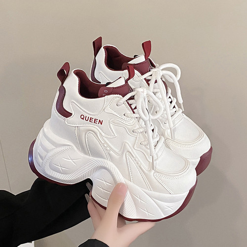 10cm内增高老爹鞋女2025春季新款厚底增高小个子显脚小运动休闲鞋