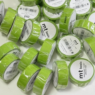 绿意盎然MT纯色胶带手账拼贴基础款绿色整卷现货