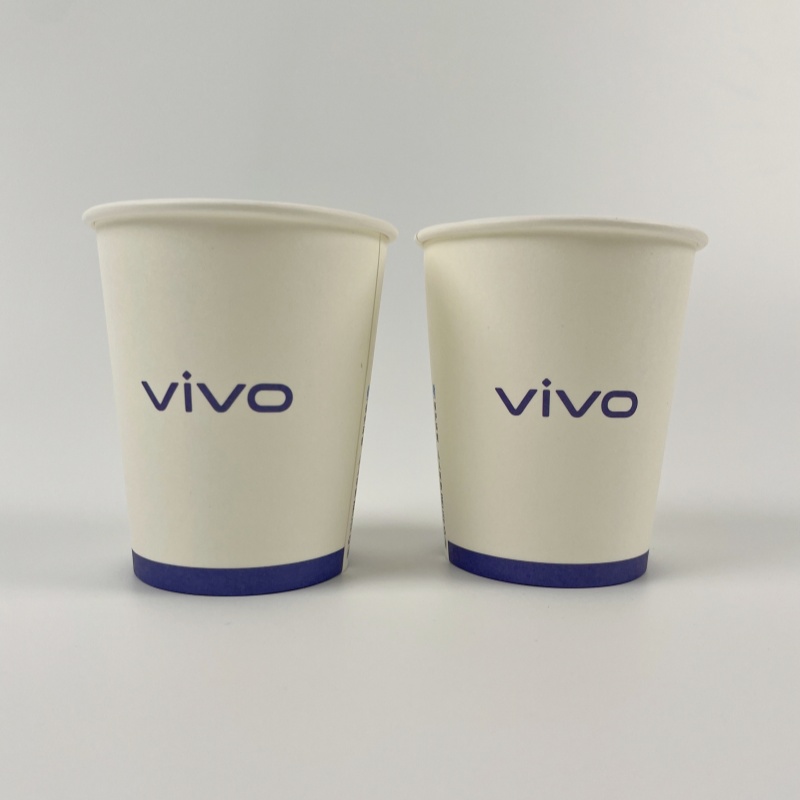 VIVO纸杯 专卖店卖场专用一次性水杯广告杯运营商