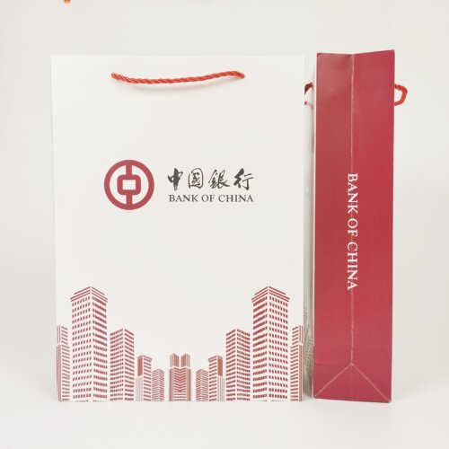 中国银行白卡纸手提袋