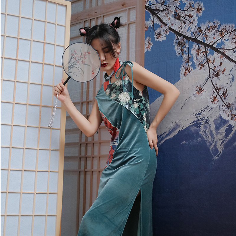Sexy cheongsam, lightweight dress, skirt, Chinese style, 2021 collection